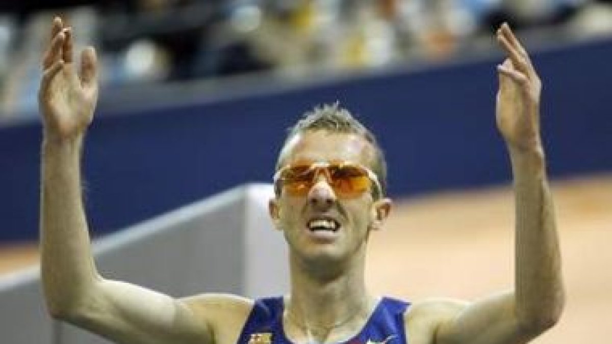 Sergio Sánchez, el día que batió el récord de 3.000 metros.
