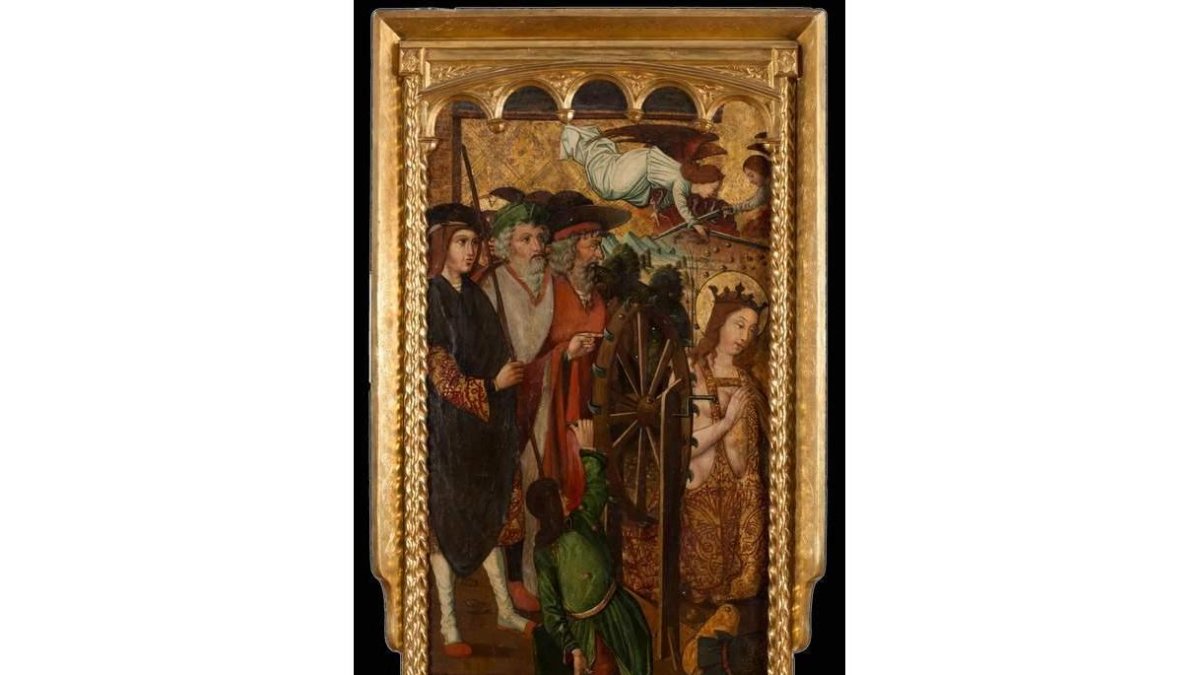 El 'Martirio de santa Catalina', obra del Maestro de Palanquinos, que sale a subasta.