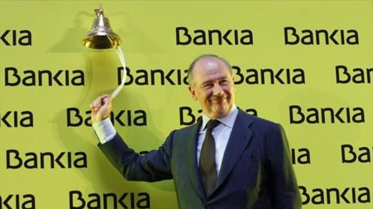Rato en la salida a bolsa de Bankia en el 2011.