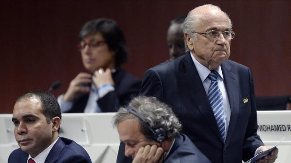 Blatter, en un acto de la FIFA.