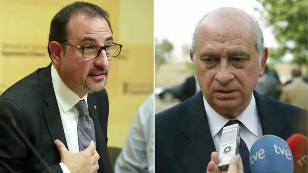 El consejero de Interior de la Generalitat, Ramon Espadaler, y el ministro del Interior, Jorge Fernández Díaz.