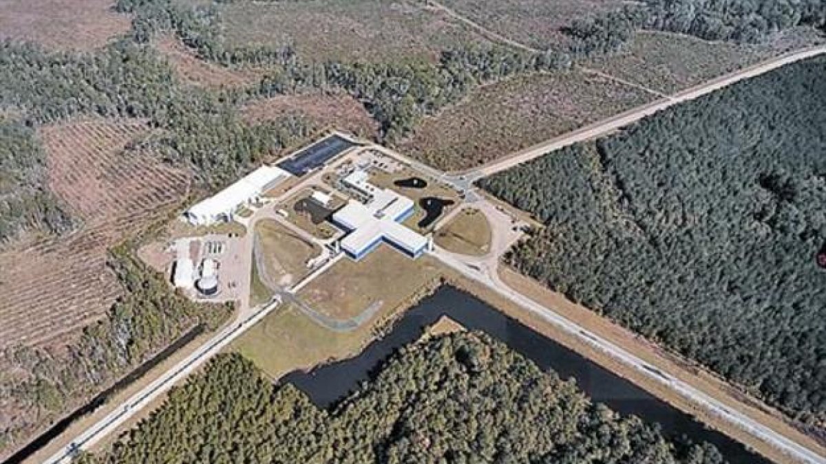 Imagen aérea del observatorio de ondas gravitacionales LIGO en Livingston (Luisiana, EEUU).