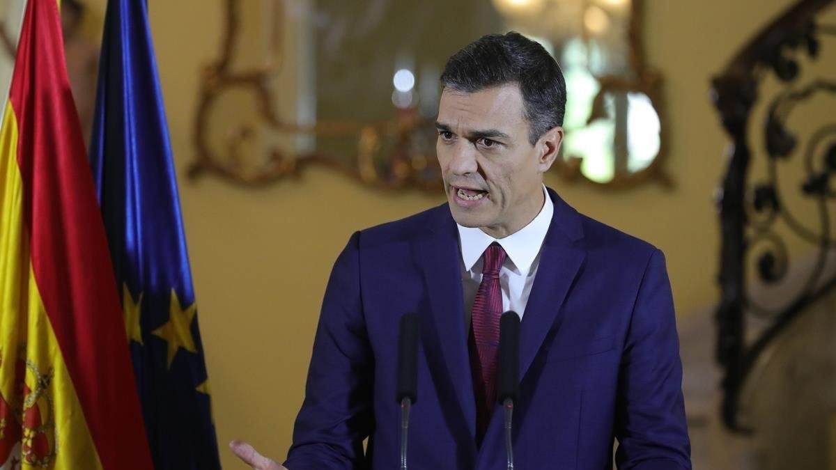 Pedro Sánchez, durante su rueda de prensa en La Habana Cuba, hace unos días.