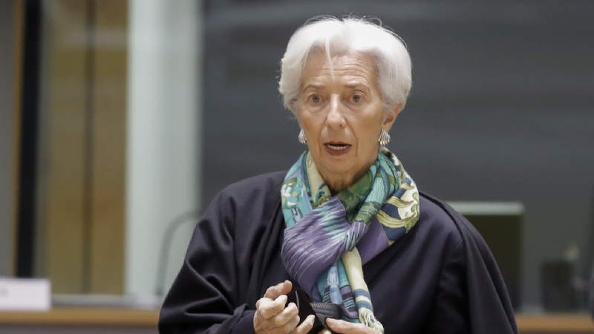 La presidenta del BCE, Christine Lagarde. OLIVER HOSLET