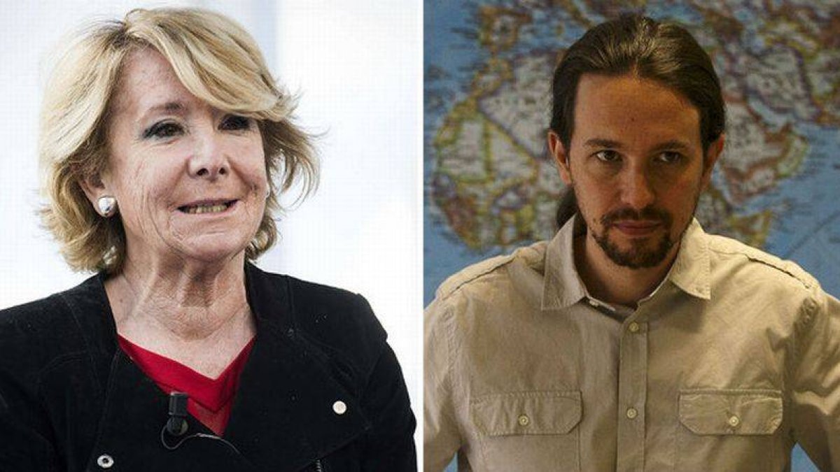 Esperanza Aguirre y Pablo Iglesias.