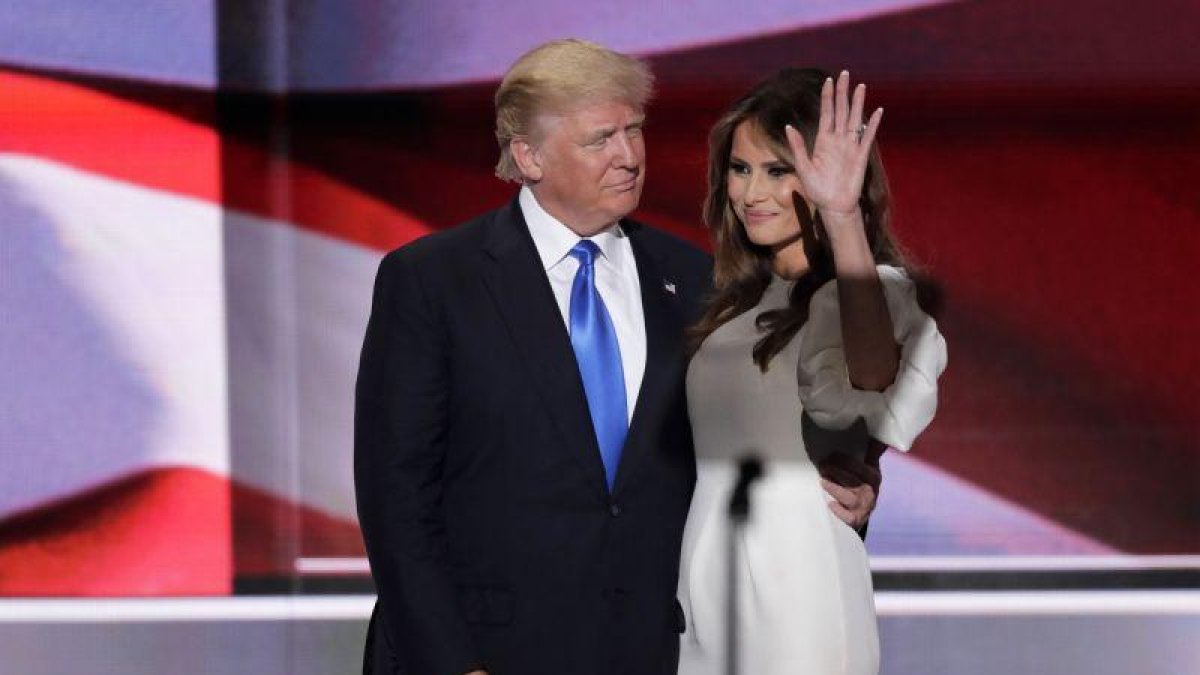 Donald y Melania Trump, tras el discurso de la esposa del magnate en la convención republicana, por el que ha recibido acusaciones de plagio del que hizo Michelle Obama.