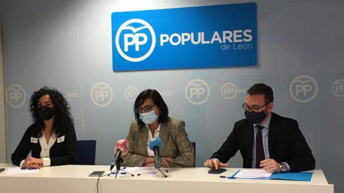 Rueda de prensa de los procuradores del PP de León. DL