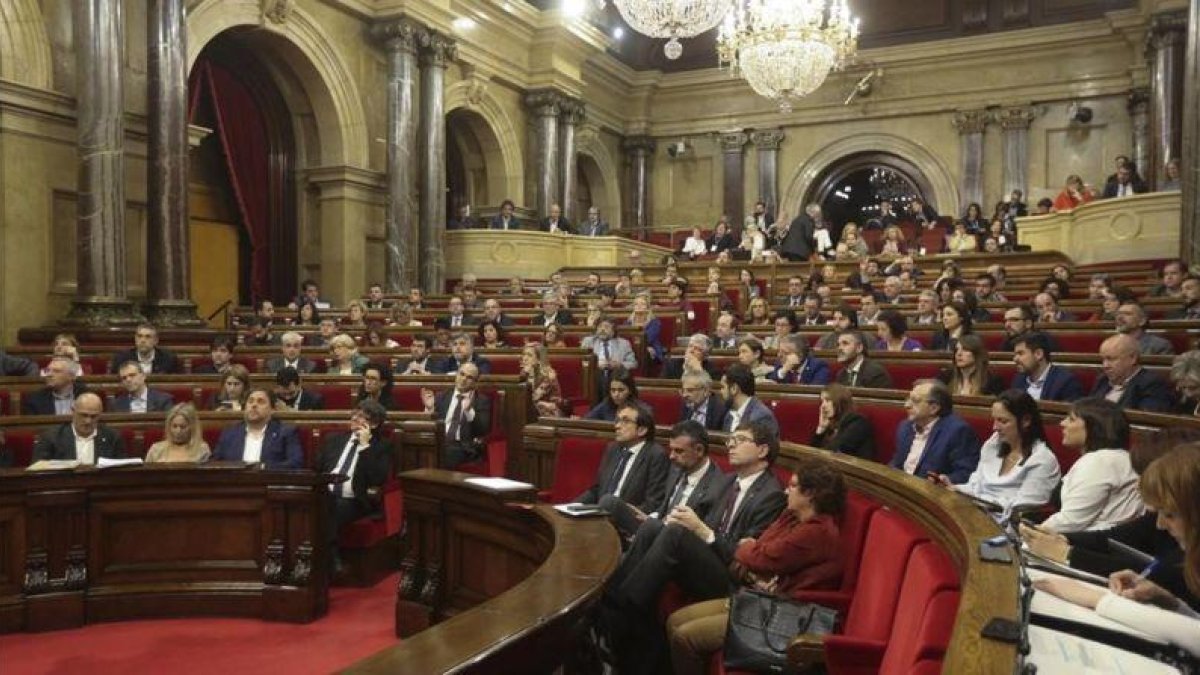 Pleno del Parlament del pasado 22 de marzo en el que se aprobó el proyecto de presupuestos.