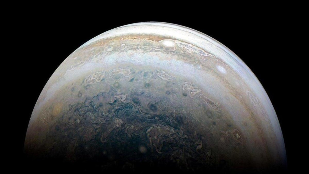 Júpiter desde la nave Juno en un viaje anterior.