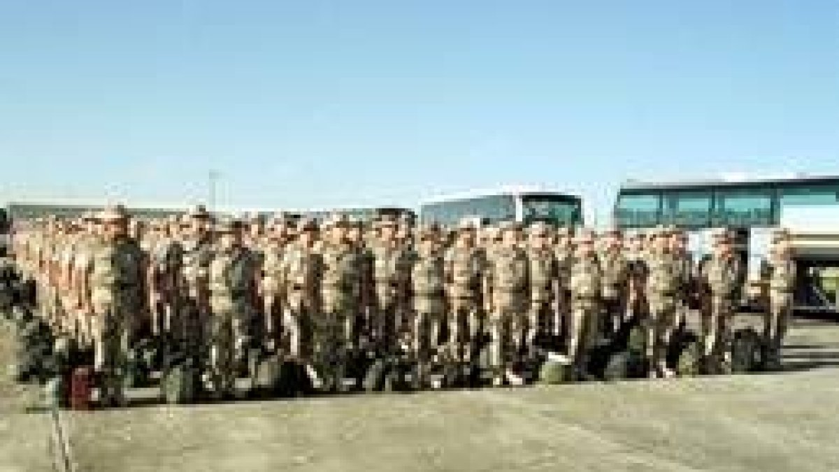 Los soldados de la Brigada Plus Ultra, ayer en Talavera de la Reina