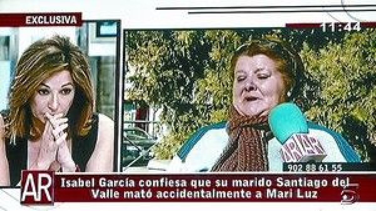 Una captura del programa de tele en el que Isabel García acusó a su esposo.