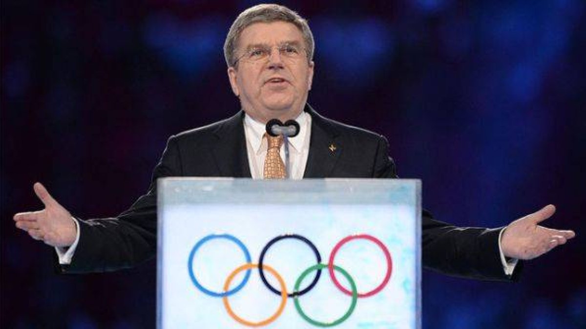 El presidente del Comité Olímpico Internacional, Thomas Bach, durante la inauguración de los Juegos Olímpicos de Sochi, el pasado 7 de febrero.
