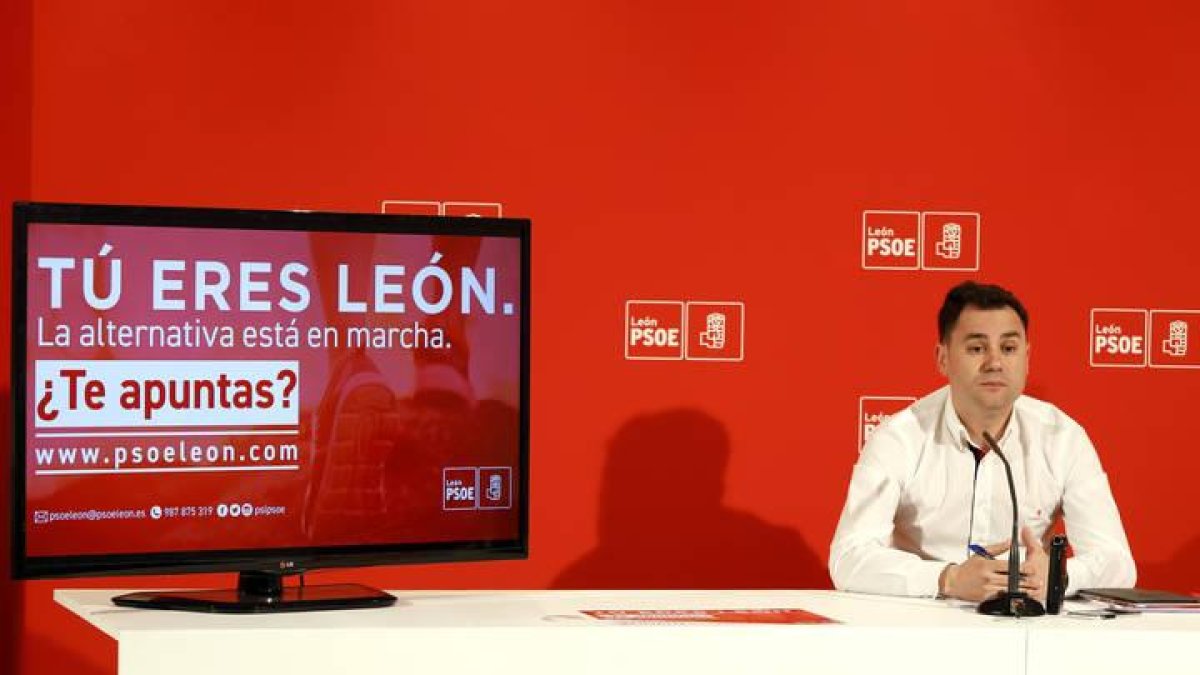 El líder de los socialistas leoneses, Javier Alfonso Cendón