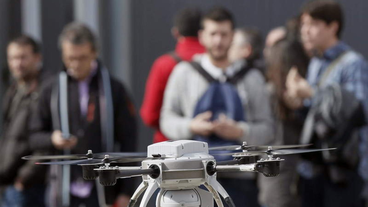 Demostración de drones en el marco del Salón Internacional de la Seguridad