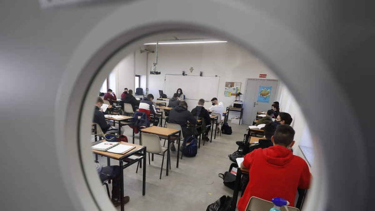 Un aula de formación profesional en un centro educativo de León. RAMIRO