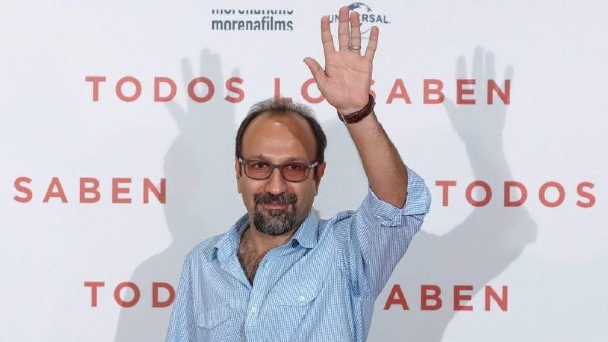 El cineasta iraní Asghar Farhadi, en Madrid, durante la presentación de Todos lo saben.