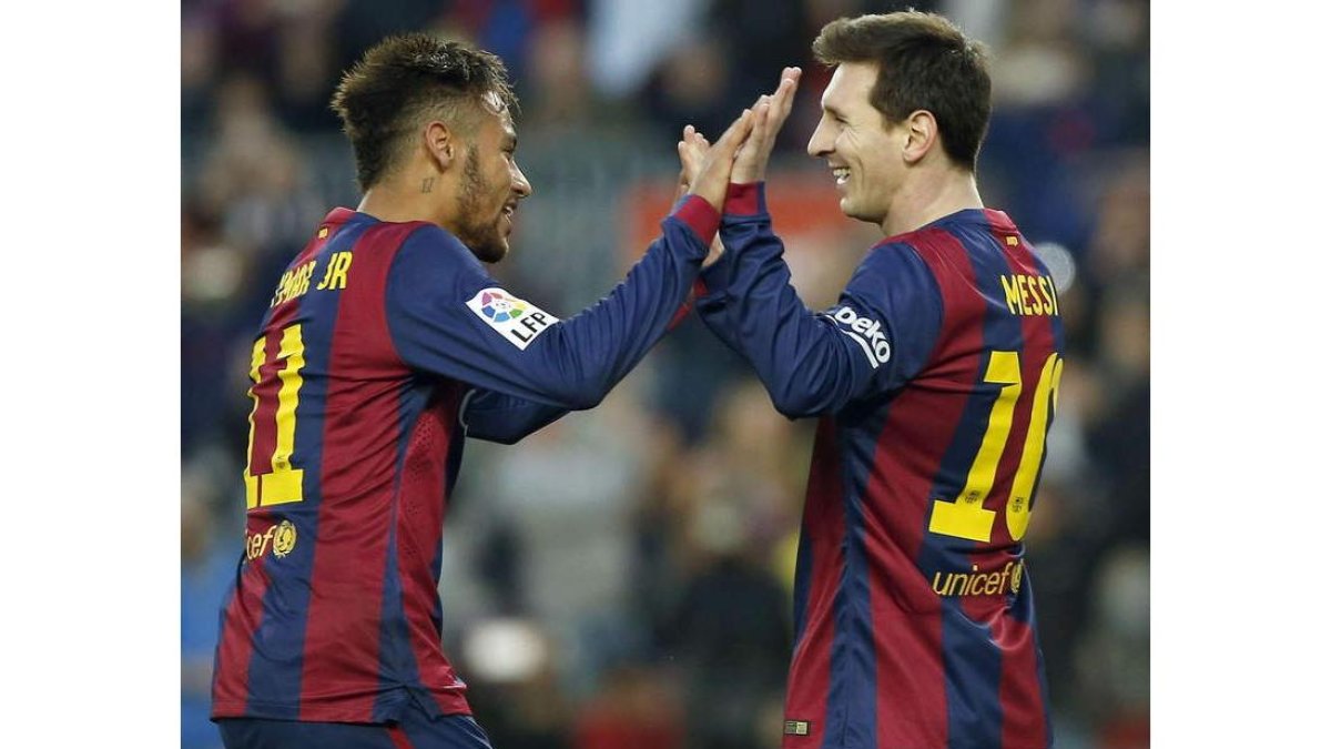 Messi, que lidera la mejor versión del Barcelona, tiene en Neymar a su mejor escudero.