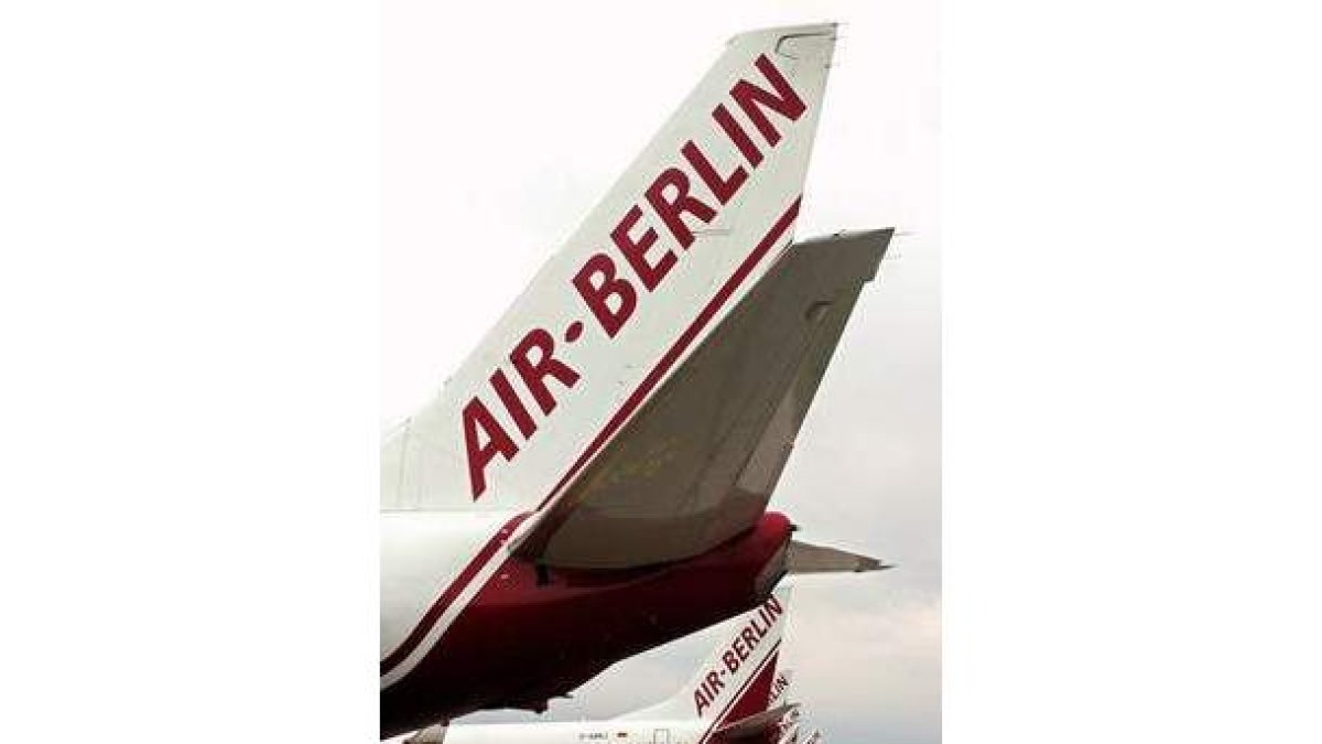 Un avión de la compañía de bajo coste Air Berlín.