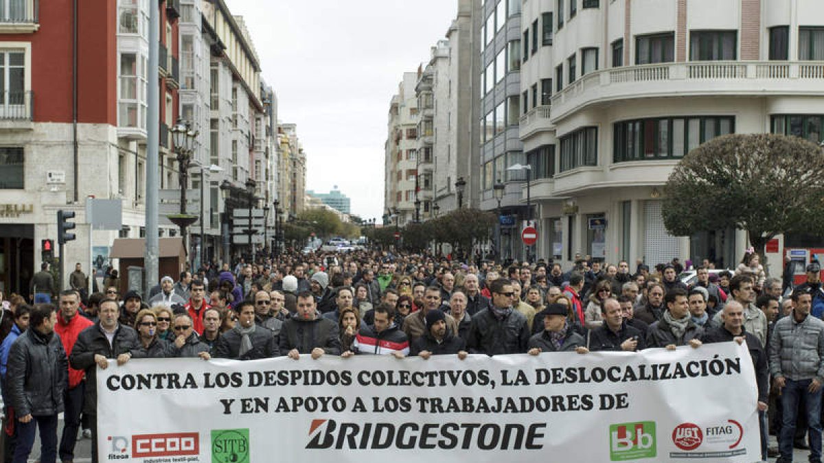 Imagen de archivo de una manifestación contra un ERE en Burgos.