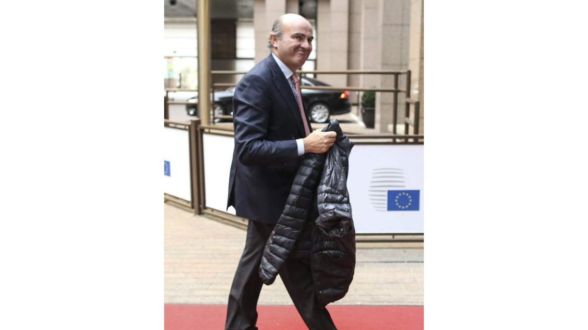 El ministro de Economía, Luis de Guindos, en Bruselas.
