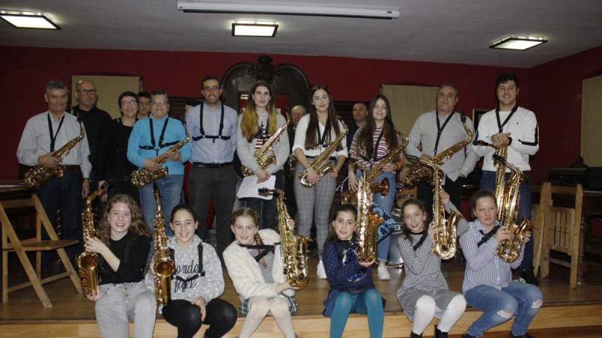 Participantes en la audición de saxofón. CAMPOS