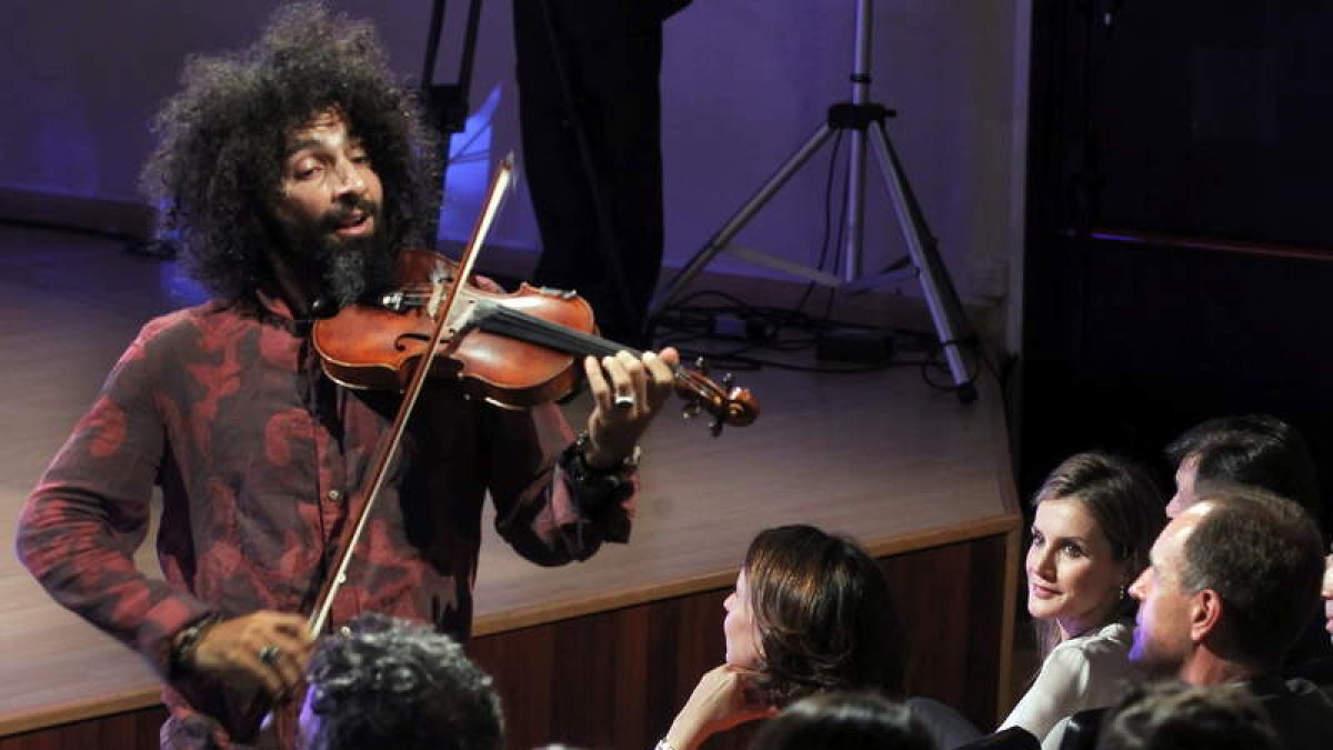 Ara Malikian, en su actuación de ayer frente a la reina.