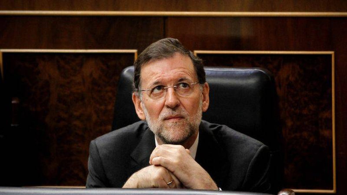 Mariano Rajoy, durante la sesión de control al Gobierno, el pasado día 12 en el Congreso.