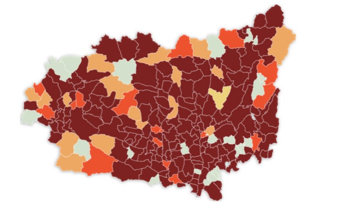 El mapa de la provincia hoy. DL