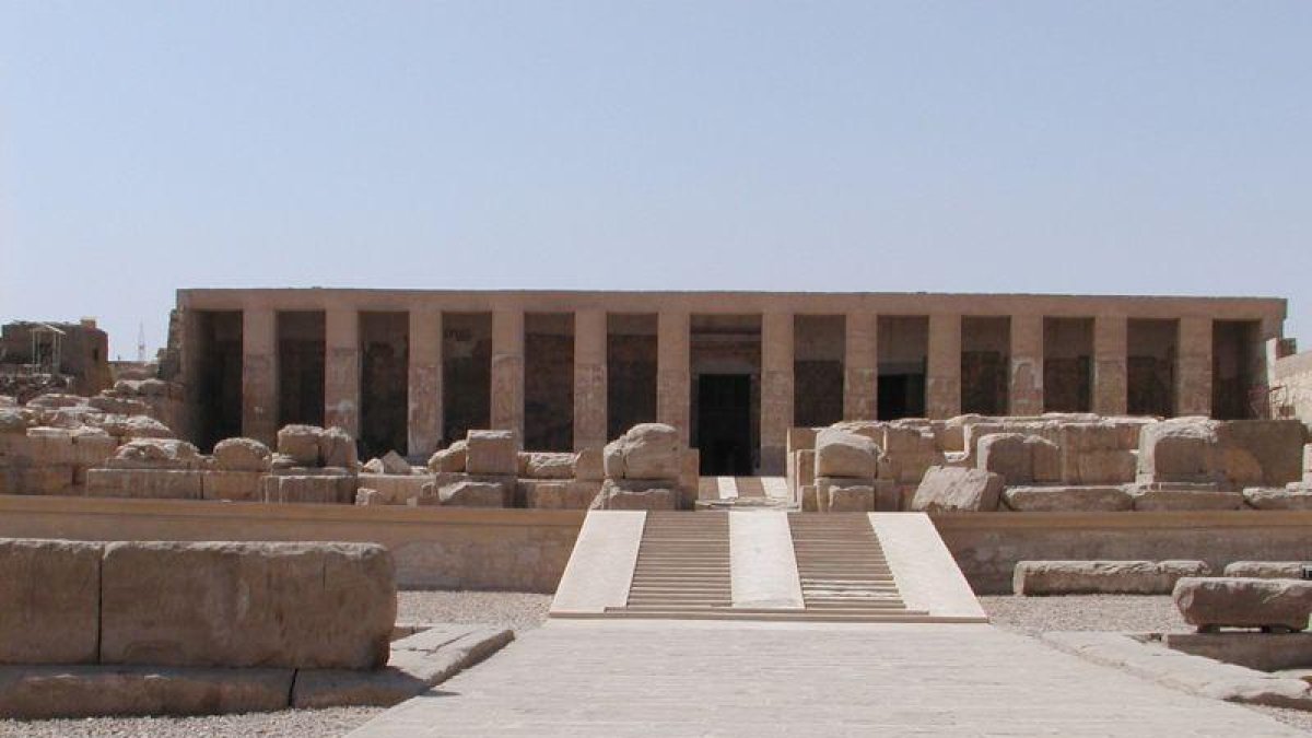 El templo egipcio del faraón Seti I en Abidos.