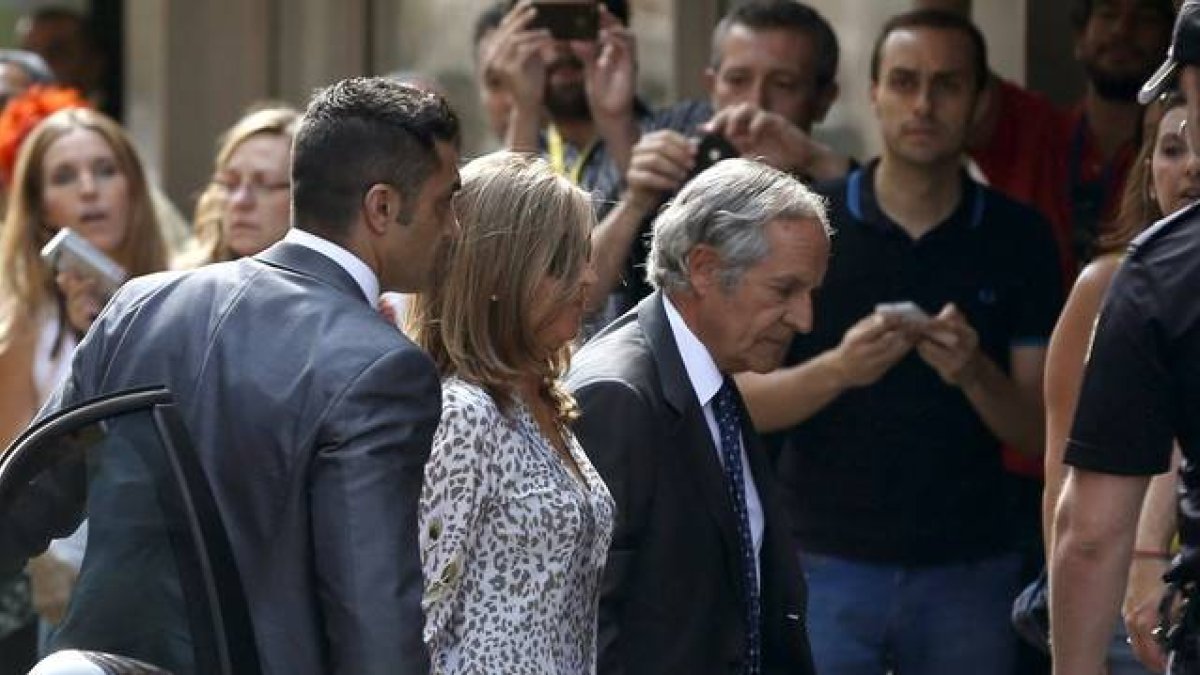 La mujer de Bárcenas, Rosalia Iglesias, a su llegada a la Audiencia Nacional.