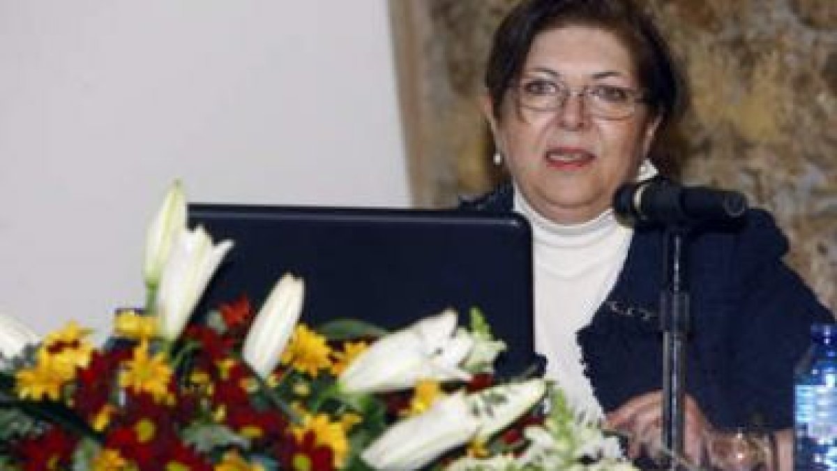 La directora del Museo Arqueológico Nacional, durante su intervención.