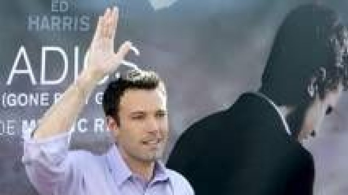 El actor y director Ben Affleck presentó ayer en Madrid su película