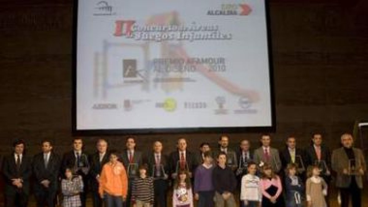 Acto de entrega de los premios Columpio de Oro, celebrado el día dos de marzo en Zaragoza.