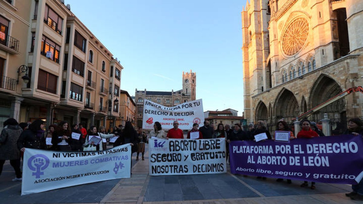 Manifestación a favor del aborto en León. MARCIANO PÉREZ