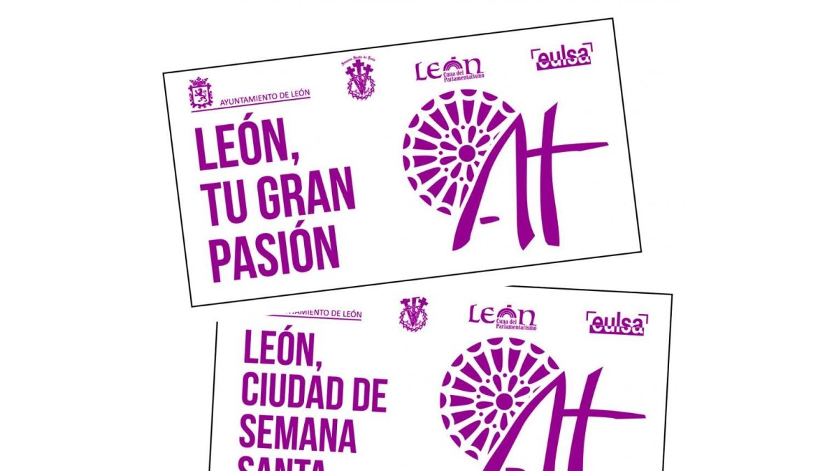 600.000 tickets promocionarán la Semana de Pasión con dos lemas: 'León, ciudad de Semana Santa' y 'León, tu gran Pasión'.