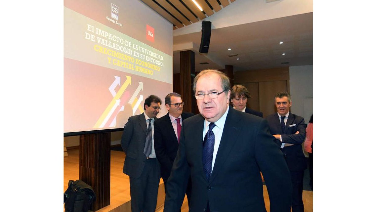 Herrera, en un acto de la Universidad de Valladolid. RUBÉN CACHO