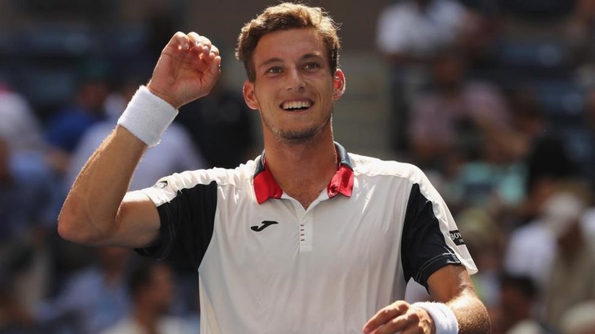 Pablo Carreño, tras ganar su partido de cuartos de final en el Abierto de EEUU