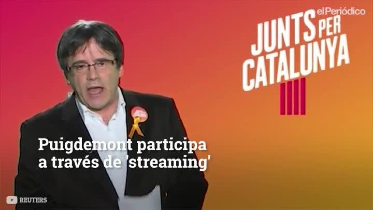 La campaña virtual de Puigdemont desde Bruselas.