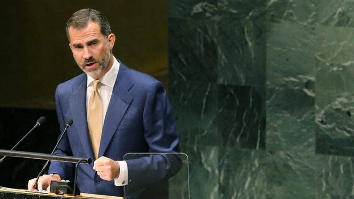 El rey Felipe, en la Asamblea General de la ONU, el pasado 24 de septiembre.