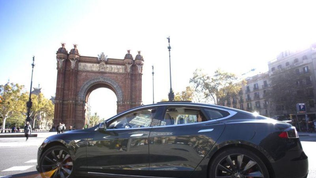 Un coche de Cabify en Barcelona.