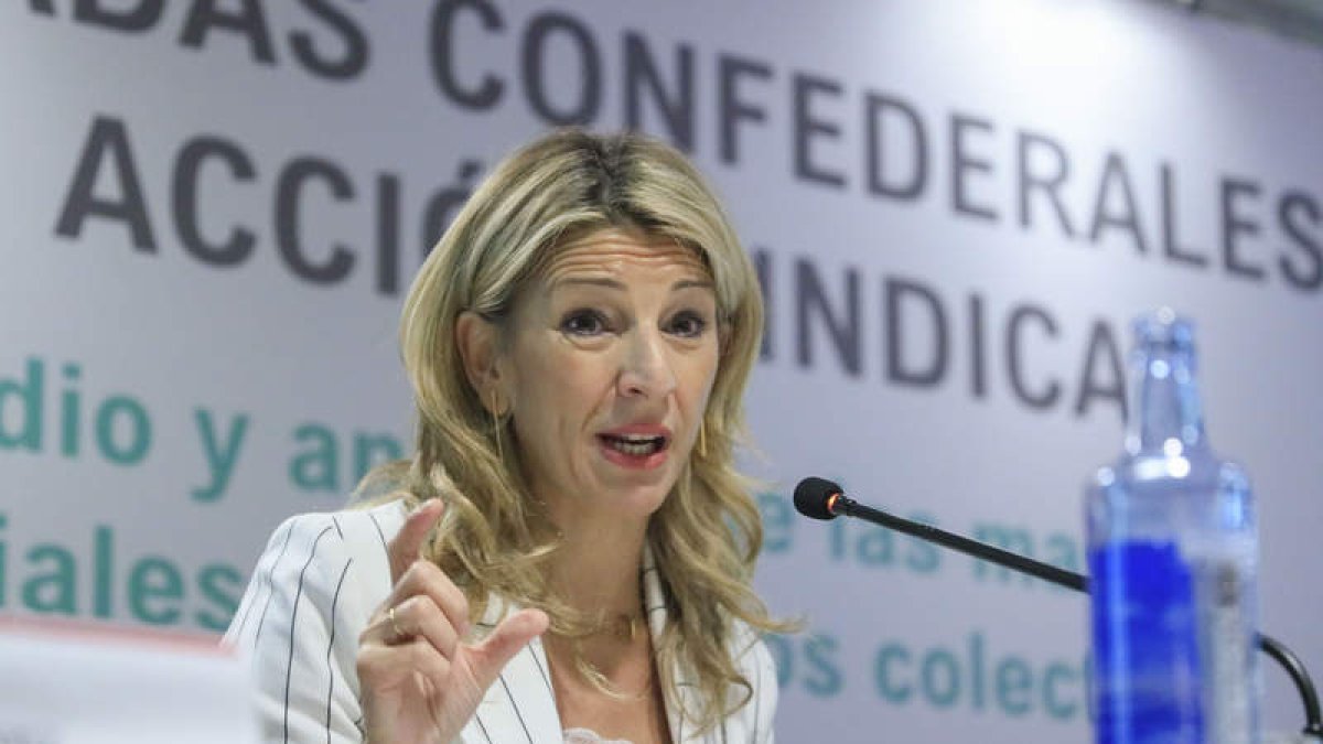 La vicepresidenta segunda del Gobierno, Yolanda Díaz. FERNANDO ALVARADO