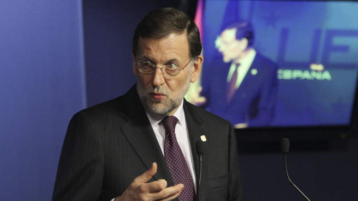 Mariano Rajoy, mientras ofrece su valoración sobre la cumbre.