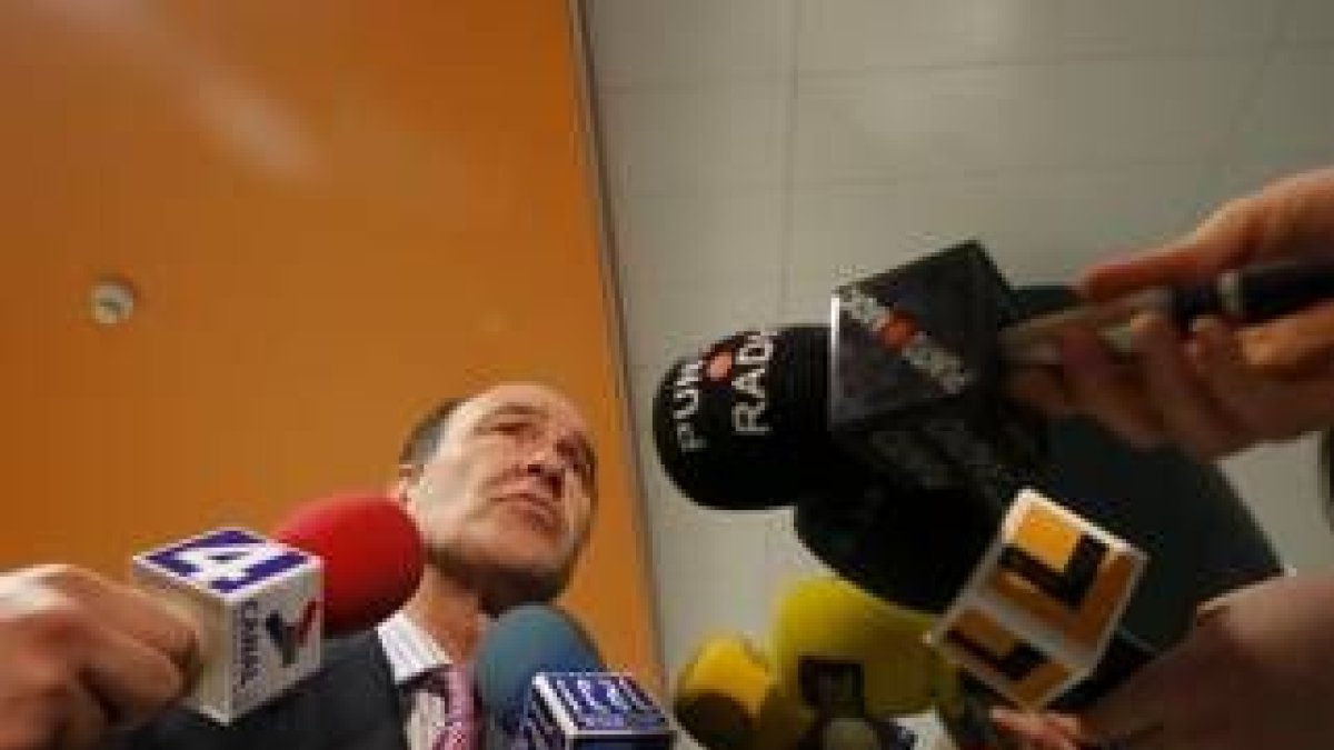 Villarig, durante su comparecencia de ayer ante los medios