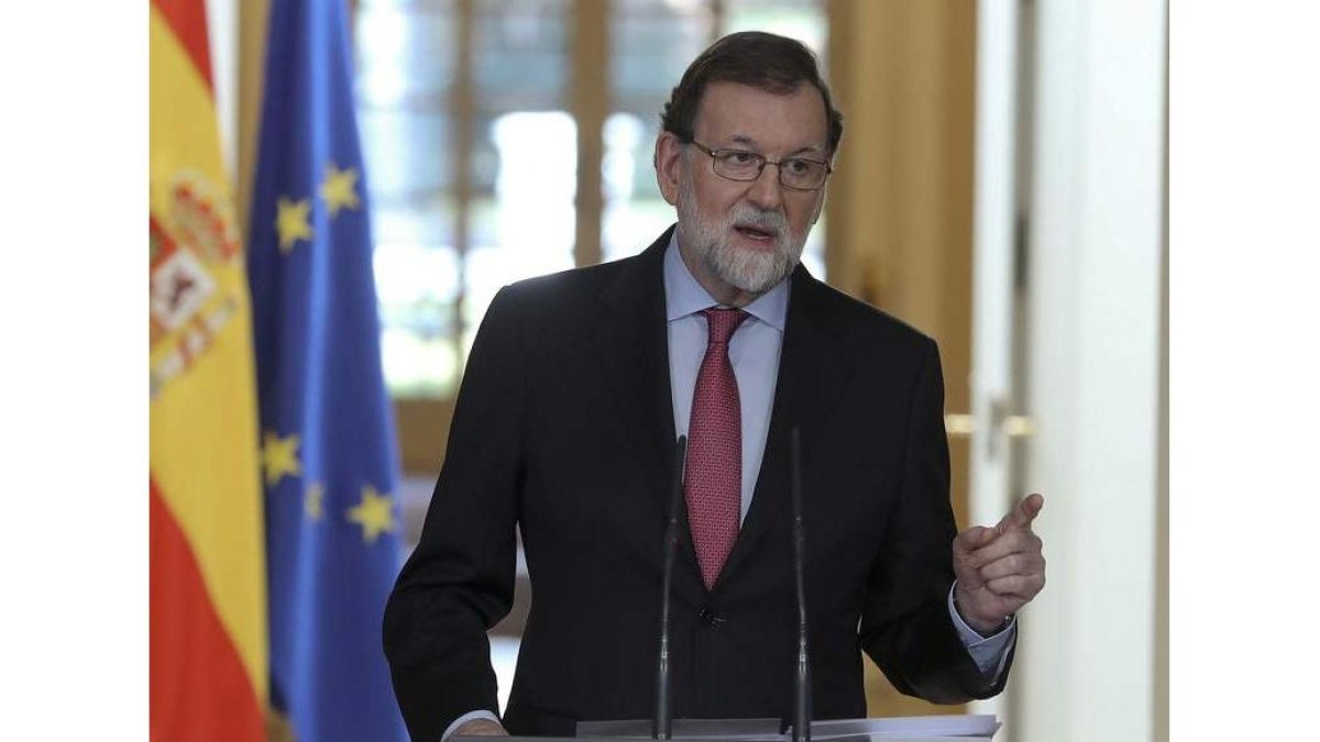 El presidente del Gobierno, Mariano Rajoy, tras la reunión del Consejo de Ministros. BALLESTEROS