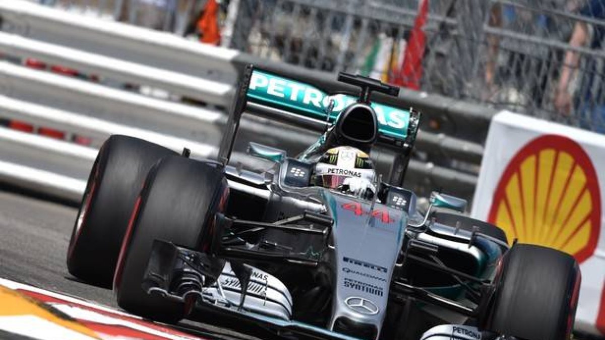 El británico Lewis Hamilton durante la carrera este domingo en Montecarlo.