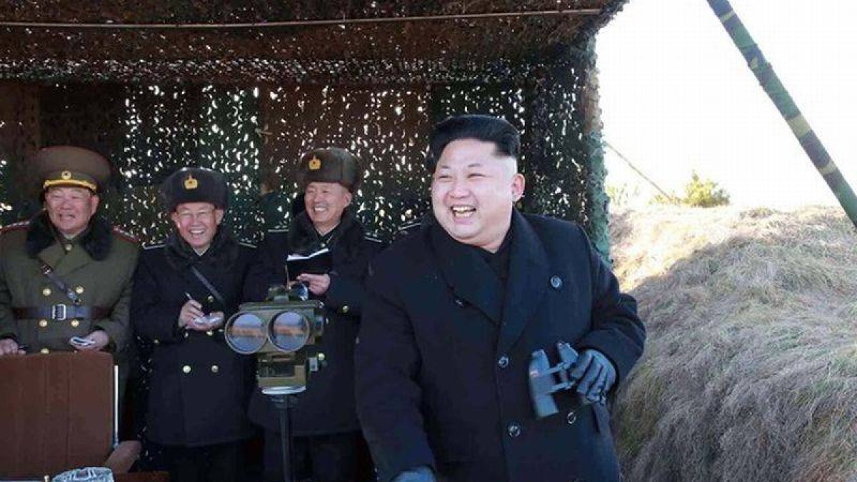 Kim Jong-un, durante una visita a las tropas norcoreanas.