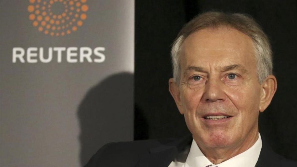 Tony Blair, en un encuentro organizado por Reuters, en Nueva York, este martes.