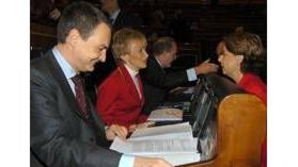 José Luis Rodríguez Zapatero durante la celebración de la sesión de control del Congreso