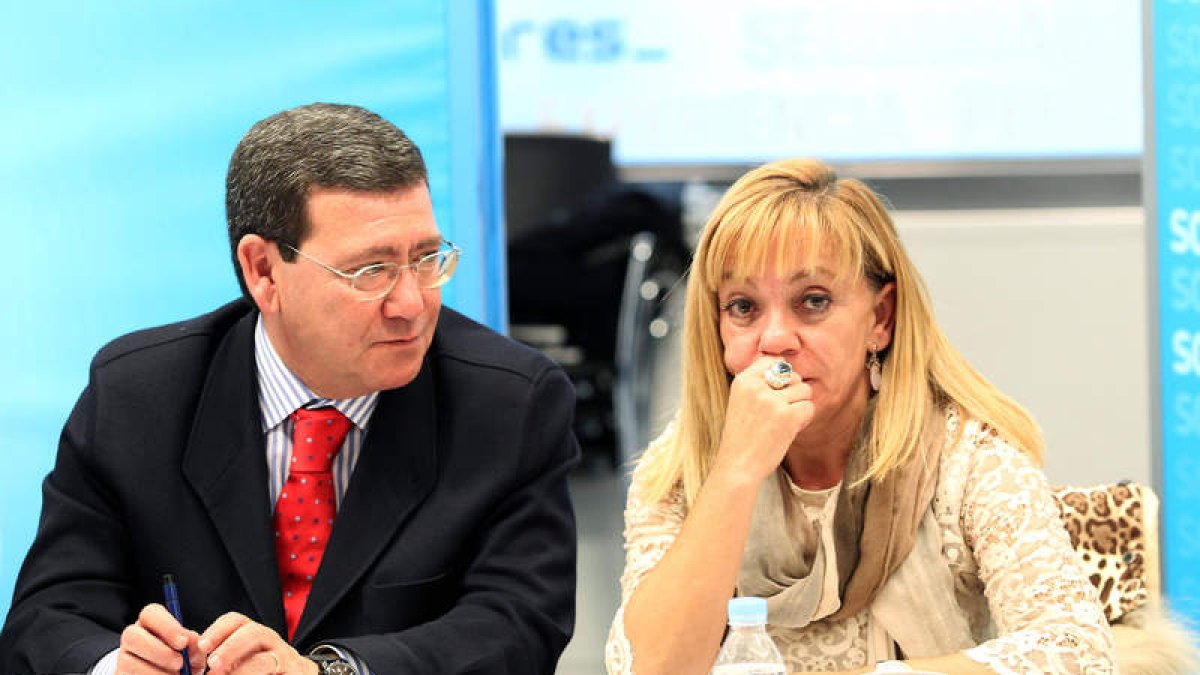 Carrasco, ayer en Madrid, en la reunión en la sede del PP.