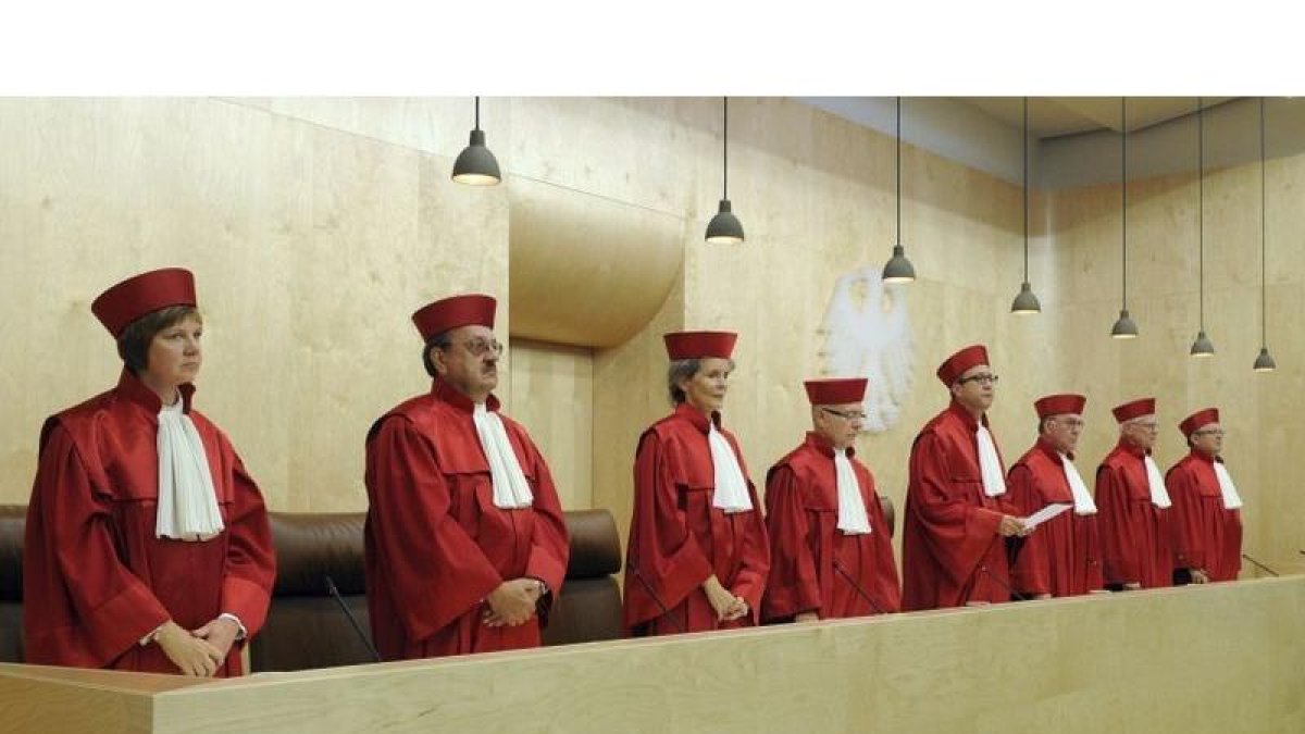 Los miembros del Tribunal Constitucional alemán.